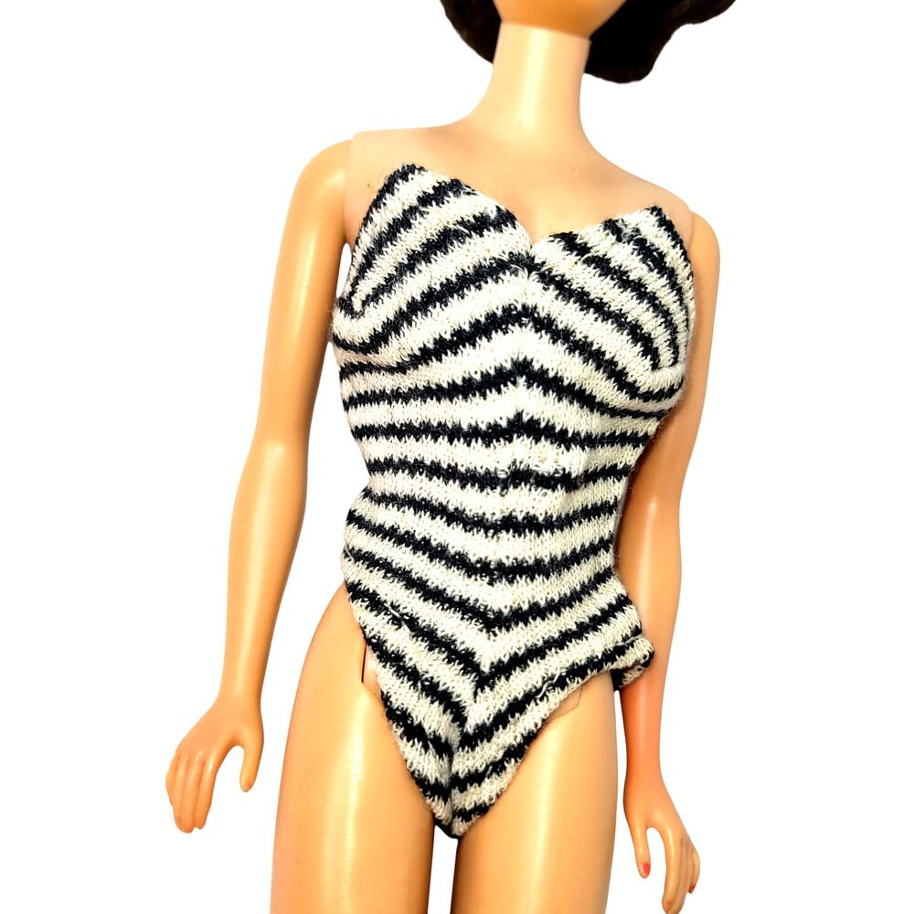 Vintage Barbie Reproduction Black & White Bathing Suit
